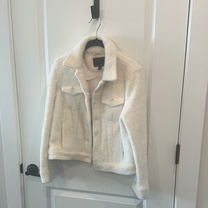 Banana Republic Off-White Teddy Jacket